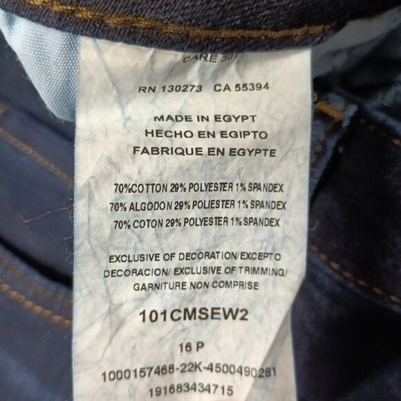 Lee Regular Fit Straight Leg Jeans Women's 16 Petite Blue Mid Rise Dark Wash - Picture 6 of 8